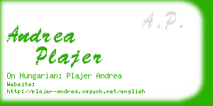 andrea plajer business card